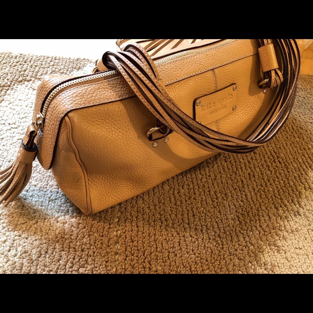 Tan Kate Spade baguette bag